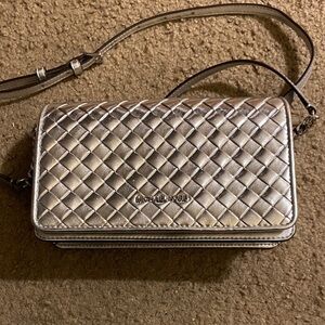 Michael Kors Metallic Quilted Crossbody Bag